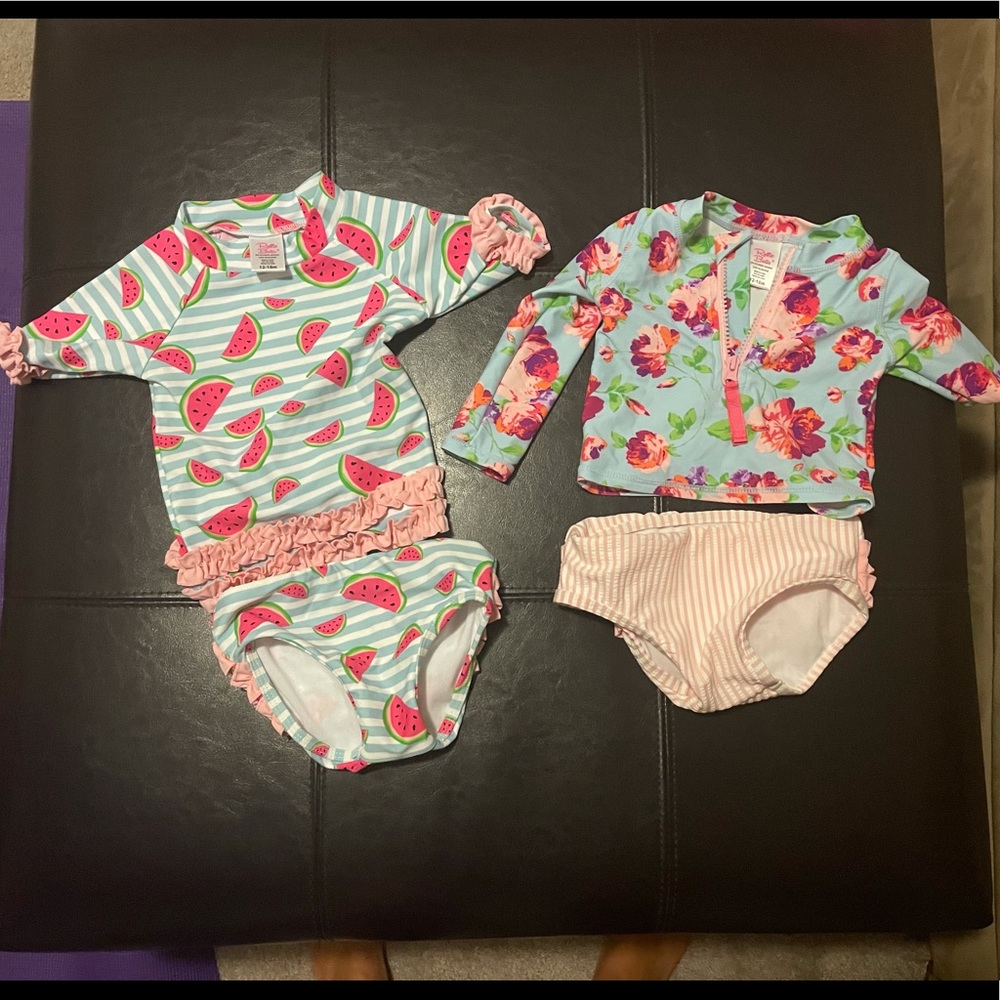 Ruffle Butts Baby Girl Swim Bundle 12-18M